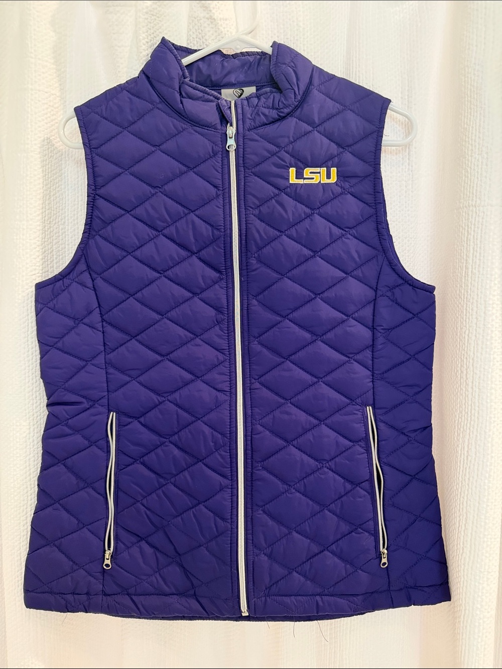 Colosseum LSU Purple Quilted Sleeveless Vest